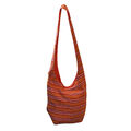 Hippie Yogi Umhängetasche Festivaltasche Tasche Schulter Stoff Beutel orange