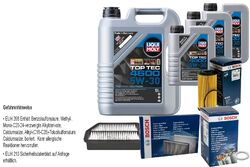 BOSCH Inspektionspake 8 L LIQUI MOLY Top Tec 4600 5W-30 für Hyundai KIA IX35 LM