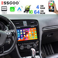 10" Android 13 Apple Carplay Autoradio GPS 64G BT Für VW Golf VII MK7 2013-2017