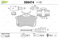 VALEO Bremsbelagsatz Scheibenbremse 598474 für AUDI VW A4 B7 RENAULT B5 PASSAT 3