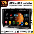 64GB 9" Autoradio für VW Golf 5/6 Polo Tiguan Caddy GPS DAB+ TPMS BT CarPlay OPS