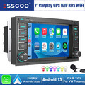 7" Carplay Autoradio Android 13 Navi GPS 2+32G Für VW Touareg Transporter V T5