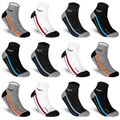 Herren Sneaker Socken Damen 3-6-12er Paket Kurzsocken Sport Freizeit Baumwolle