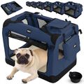 Leopet® Hundetransportbox Faltbar Auto Hundebox Hundetasche Katzentransportbox