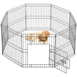Welpenauslauf 8-TLG Welpenlaufstall 61cm hoch Freilaufgehege Welpenzaun mit Tür