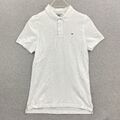 Tommy Hilfiger Jeans Polo Shirt Herren M Weiß Slim Fit Mit Mängel 