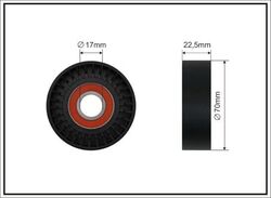 CAFFARO 06-00 Umlenk-/Führungsrolle, Keilrippenriemen für MERCEDES-BENZ