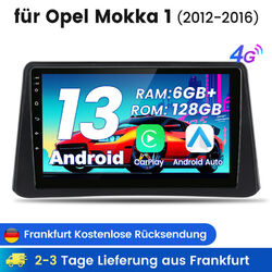 9" 6+128GB Android 13 CarPlay Navi Radio BT für OPEL MOKKA MKI J13 bj. 2012-2016