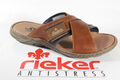 Rieker Pantoletten Pantolette Hausschuhe Clogs Schuhe braun Leder 22099