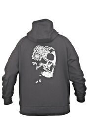 Biker Sweatshirt Herren Hoodie Schwarz Kapuzen Rocker Skull  Totenkopf Gr. S-4XL