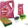 MANN Inspektionspaket 6 L MANNOL Energy 5W-30 für Volvo 240 Kombi 2.3i Cat 2.3