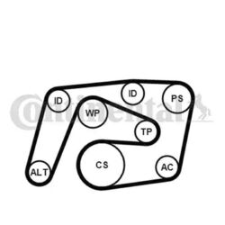 ORIGINAL® Continental Ctam Keilrippenriemensatz für Mercedes-Benz: C-CLASS