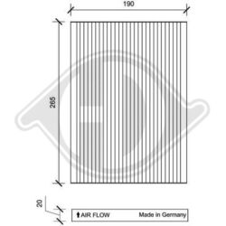 Filter  Innenraumluft DIEDERICHS DCI1153 passend für NISSAN