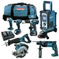 Makita Set DHR165 RMJ 18V Akku-Bohrhammer Akku-Schlagschrauber DTD152 DGA511