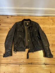 Belstaff Gangster Lederjacke M / L Original Made in Italy Antik Braun  Malenotti