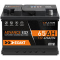 EXAKT Autobatterie 12V 65Ah ersetzt 60Ah 55Ah 54Ah 50Ah Starterbatterie