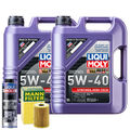 Motoröl 5W40 LIQUI MOLY Synthoil High Tech 10L +MANN Ölfilter +Spülung