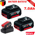 2X 7Ah Akku für Bosch 18V GBA GSR GSB BAT618 BAT609 BAT620 Professional