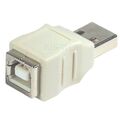 USB 2.0 Adapter A Stecker auf B Buchse Kupplung Typ A B für Drucker Kabel grau