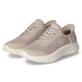 Slip Ins Sneaker Damen Skechers GO WALK FLEX Taupe Waschmaschinen Memory Foam