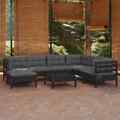 Garten Lounge Set Gartenmöbel Sofa Sitzgruppe 8-tlg. Kiefer Massivholz vidaXL