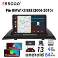 Für BMW X3 E83 2006-2010 Android 13 Carplay Autoradio GPS NAVI KAM FM DAB+ 4+64G