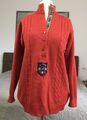 BETTY BARCLAY Vintage Skifahrer-Pullover Berg-Pulli Gr. S Leger (M-L) Rot Strick