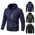 Winter Männer Fleece gefütterte Jacke Warmer lässig Windbreaker Mantel Kapuze