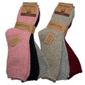 3/6 Paar Alpaka Socken Damen Wollsocken Wintersocke dick gestrickt Strümpfe warm