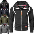 A. Salvarini Herren Sweatjacke Kapuzenpullover Jacke Kapuze Hoodie Sweater AS192