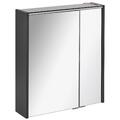 Fackelmann 82186 Spiegelschrank Bad mit LED Beleuchtung 60 cm anthrazit