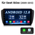 9" Android 12 Für SEAT IBIZA MK4 6j 2009-2013 Carplay Autoradio NAVI GPS WIFI BT