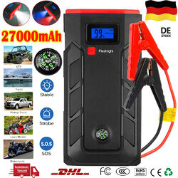 4000A Auto KFZ Starthilfe 27000mAh Jump Starter Ladegerät Booster Powerbank DHL