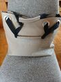 Shopper Handtasche Umhängetasche Beige Echt Leder Wie Neu 