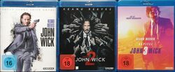 John Wick 1-3 Blu-Ray Set John Wick 1+2+3 Keanu Reeves John Wick Collection NEU