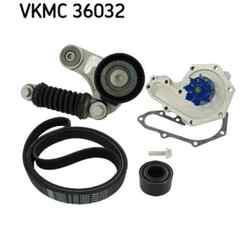 Wasserpumpe + Keilrippenriemensatz SKF VKMC 36032 für Renault Megane I Laguna