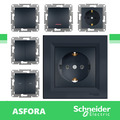 SCHNEIDER ELECTRIC ANTHRAZIT Steckdosen Steckdose Schalter Taster Cat TV schwarz