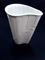 Royal KPM - 1 dekorative Vase  weiss glasiert - -Handarbeit -1762/26cm