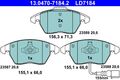 Bremsbelagsatz Scheibenbremse ATE Ceramic 13.0470-7184.2 für VW AUDI PASSAT SEAT