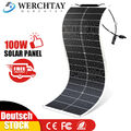 100W Flexibel Solarmodul Solarpanel 100 Watt 12V Mono Für Wohnmobil Auto Camping