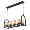 Hängeleuchte Esszimmerlampe Deckenlampe Pendelleuchte Onyx Kerzen-Design Bronze