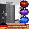 Schwarz Unterputz Duscharmatur Set LED Regendusche Duschsystem HandBrause DHL