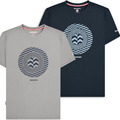 Lambretta Herren Chevron Target Kurzarm Baumwolle T-Shirt Grafik Oberteil Tee