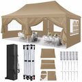 Pavillon 3x3-3x6m Faltpavillon Wasserdicht UV Pop Up mit Seitenteilen Pavillon