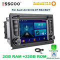 7" Autoradio Android13 32G Carplay GPS NAVI RDS BT WIFI Für Audi A4 8E B6 B7 MIK