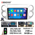 2+64G Android13 Autoradio Carplay Für VW Tiguan 5N 2007-2016 GPS KAM FM RDS SWC