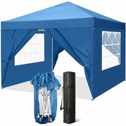 Falt Pavillon Gartenzelt 3x3/6m Wasserdicht Partyzelt Pavillion Bierzelt Anti-UV