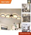 GBLY LED Deckenlampe Dimmbar Wohnzimmerlampe: 4 Flammig in Ringoptik Deckenle...