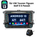 Doppel 2 DIN Android 13 4G 8-Kern Autoradio GPS Navi DVD Für VW Golf 5 6 Passat