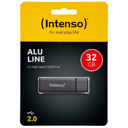 kQ Intenso USB Stick Alu Line 32 GB USB 2.0 Speicherstick anthrazit